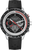 Reloj de hombre con correa textil negra y esfera negra de cronógrafo