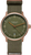 "Reloj Sternglas para hombre, esfera verde oliva, caja marrón rosada, correa verde oliva"