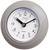 Reloj de pared JVD de plástico, redondo, caja gris con esfera blanca y manecillas negras
