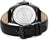 Reverso de un reloj para hombre con correa de cuero negra y fondo de metal con el logo SWISS MILITARY