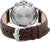 Pulsera de hombre con fondo de acero inoxidable y correa de cuero marrón