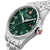 Pulsera de hombre con esfera verde, caja plateada y ventana de fecha 28/3