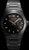 Pulsera de acero inoxidable oscuro para hombre, esfera negra y marcadores luminosos