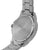 Reverso de un reloj de pulsera para hombre de acero inoxidable con grabado en la tapa trasera
