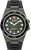 Reloj de hombre con esfera verde, bisel negro y correa de silicona negra