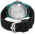 Fondo de caja de reloj de pulsera para hombre: fondo de acero inoxidable grabado, correa de silicona negra.