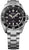 Reloj Seiko Prospex para hombre con correa de acero, esfera negra e índices luminosos