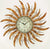 AMS W9639 Wanduhr Gold • Extravagantes Sonnen-Design • Wetterfestes Metallgehäuse