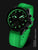 Vostok Europe Reloj de hombre Space Race con índices luminosos verdes y correa de silicona verde