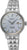 Reloj de pulsera para mujer: correa de acero inoxidable plateado, esfera clara, automático, detalles dorados