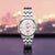 Seiko Presage - Reloj de mujer con brazalete de acero inoxidable plateado y esfera rosa