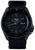 Seiko 5 Sports Reloj para hombre con correa de tela negra y esfera negra