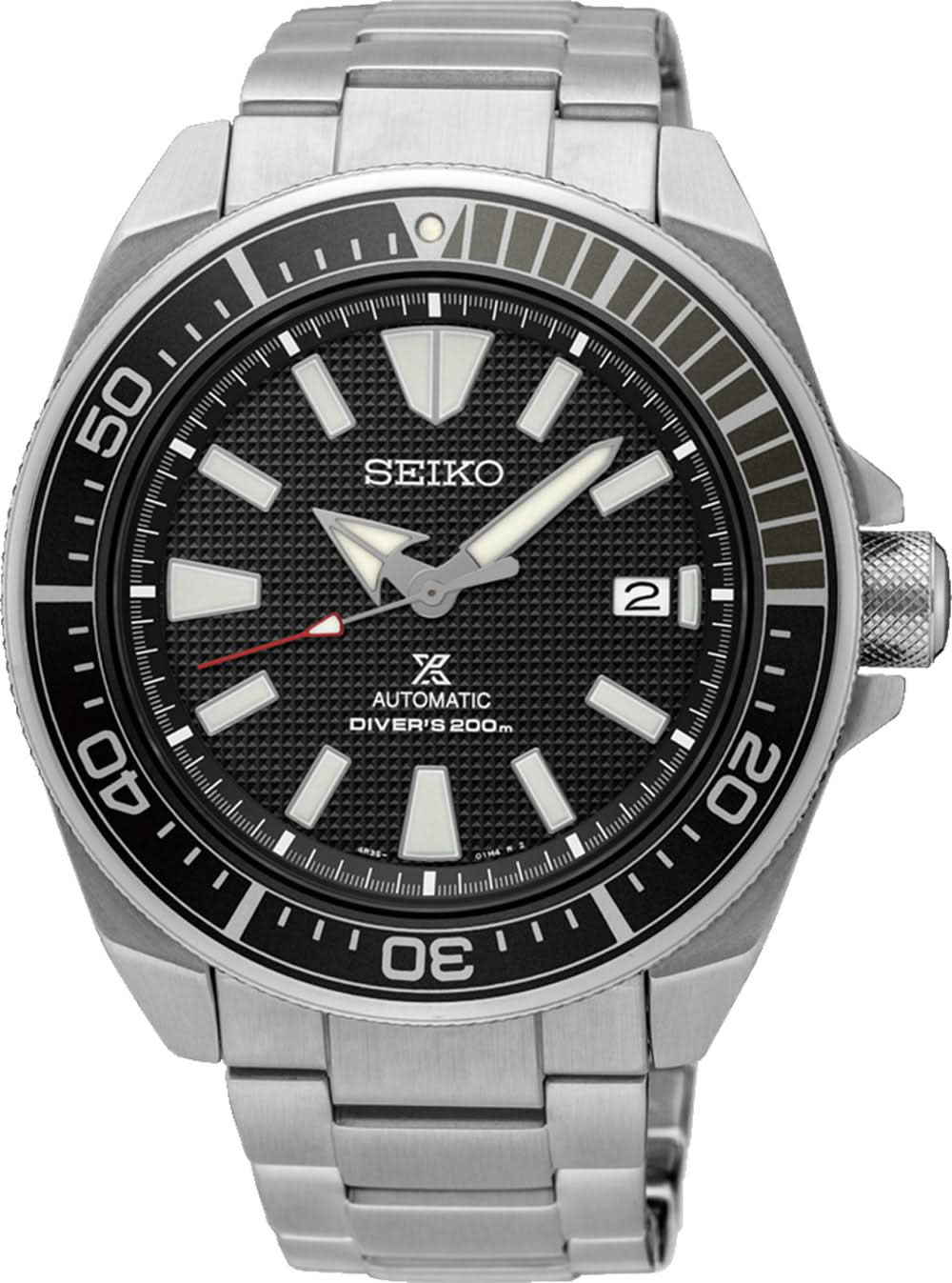 Pulsera de acero inoxidable para hombre, esfera negra y bisel giratorio
