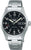 Reloj Seiko 5 Sports para hombre con esfera negra y correa de acero