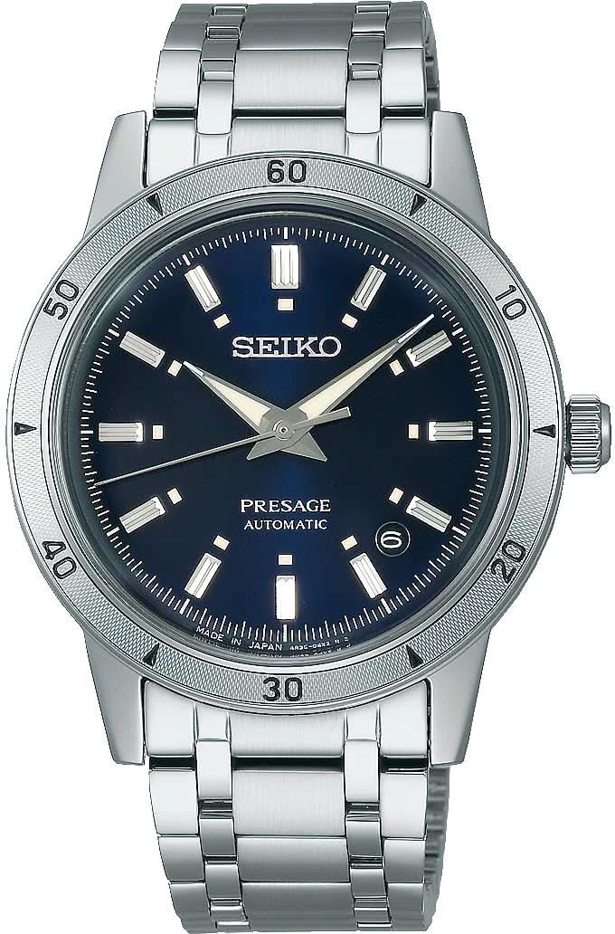 Reloj Seiko Presage para hombre con esfera azul y brazalete de metal