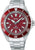 Seiko 5 Sports Reloj para hombre con esfera roja, bisel rojo y pulsera de acero inoxidable