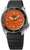 Reloj Seiko 5 Sports para hombre, correa de silicona negra, esfera naranja, ventana de fecha