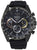 Reloj SEIKO Chronograph para hombre con esfera negra y correa de caucho negra