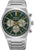 Reloj Seiko para hombre con esfera verde de cronógrafo, detalles dorados y correa de acero