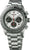 Reloj Seiko para hombre: correa de acero inoxidable plateado, esfera blanca, cronógrafo