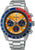 Reloj Seiko Prospex para hombre con esfera naranja, subesferas de cronógrafo, brazalete de acero inoxidable