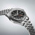 Reloj de hombre con brazalete de acero inoxidable, esfera negra con detalles GMT rojos