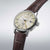 Reloj Seiko Presage para hombre, correa de cuero marrón, esfera beige con indicador GMT
