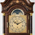 Esfera de reloj de pie con indicador de fases lunares y números romanos