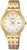 Reloj Seiko para hombre con correa redonda de acero inoxidable en tono dorado y ventana de fecha