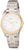 Reloj Seiko para mujer con correa de acero inoxidable plateado y dorado y esfera blanca