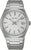 Pulsera de acero inoxidable para hombre, correa de metal plateada, esfera blanca con SEIKO y fecha