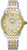 Reloj Seiko para mujer con pulsera de metal bicolor y esfera dorada