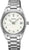 Reloj Seiko para mujer con correa de acero inoxidable plateada, esfera blanca, fecha a las 6
