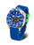 Vostok Europe herrklocka med blått silikonarmband, blå urtavla och silverfärgad boettring.