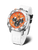 Vostok Europe herrklocka: orange urtavla, vitt silikonarmband, upp till 20 ATM