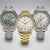 Drei Tommy Hilfiger TH85 Damenarmbanduhren: silber & gold, Kristallbesatz