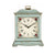 Reloj de mesa vintage de madera, turquesa, con esfera romana