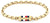 Pulsera de eslabones en tono dorado de acero inoxidable con placa de logo