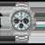 Reloj Seiko Prospex para hombre con correa de acero inoxidable plateada, esfera blanca y subesferas de cronógrafo