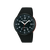 Pulsera para hombre Lorus con correa de silicona negra, caja redonda y esfera azul