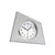 Reloj de mesa AMS F5175S plateado • Radiocontrolado • Cristal mineral y frontal de aluminio