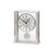 Reloj de mesa con péndulo de cuarzo AMS F5190Q, plateado • Mecanismo de péndulo de cuarzo • Carcasa de metal con cristal mineral