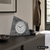Reloj de sobremesa AMS F5176 de piedra natural • Radiocontrolado • Carcasa de madera con revestimiento de piedra