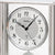 Reloj de mesa AMS Biel F5190 plateado • Movimiento radiocontrolado con péndulo • Cristal mineral