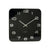 Karlsson Wanduhr, quadratisches schwarzes Zifferblatt, silberne Stunden- und Minutenzeiger