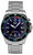 Reloj de pulsera para hombre UMF Ruhla con esfera azul, correa de acero y fecha a las 12