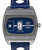 Reloj de disco con caja metálica plateada y esfera azul, pantalla digital, automático UMF Ruhla