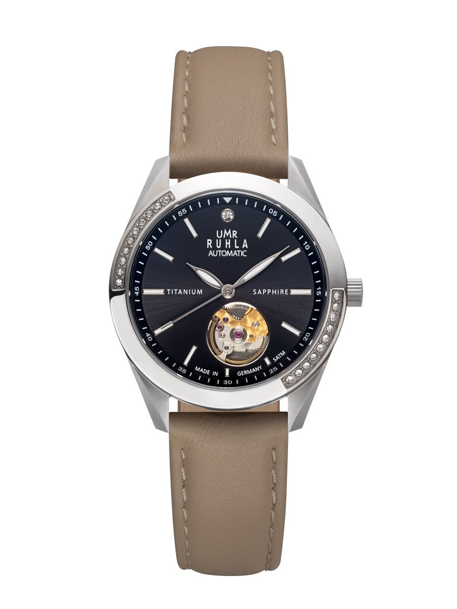 UMR Ruhla RUHLA-Automatic RAU21872 Damen Armbanduhr • Automatikwerk Miyota 90S5 • Saphirglas mit Sichtboden