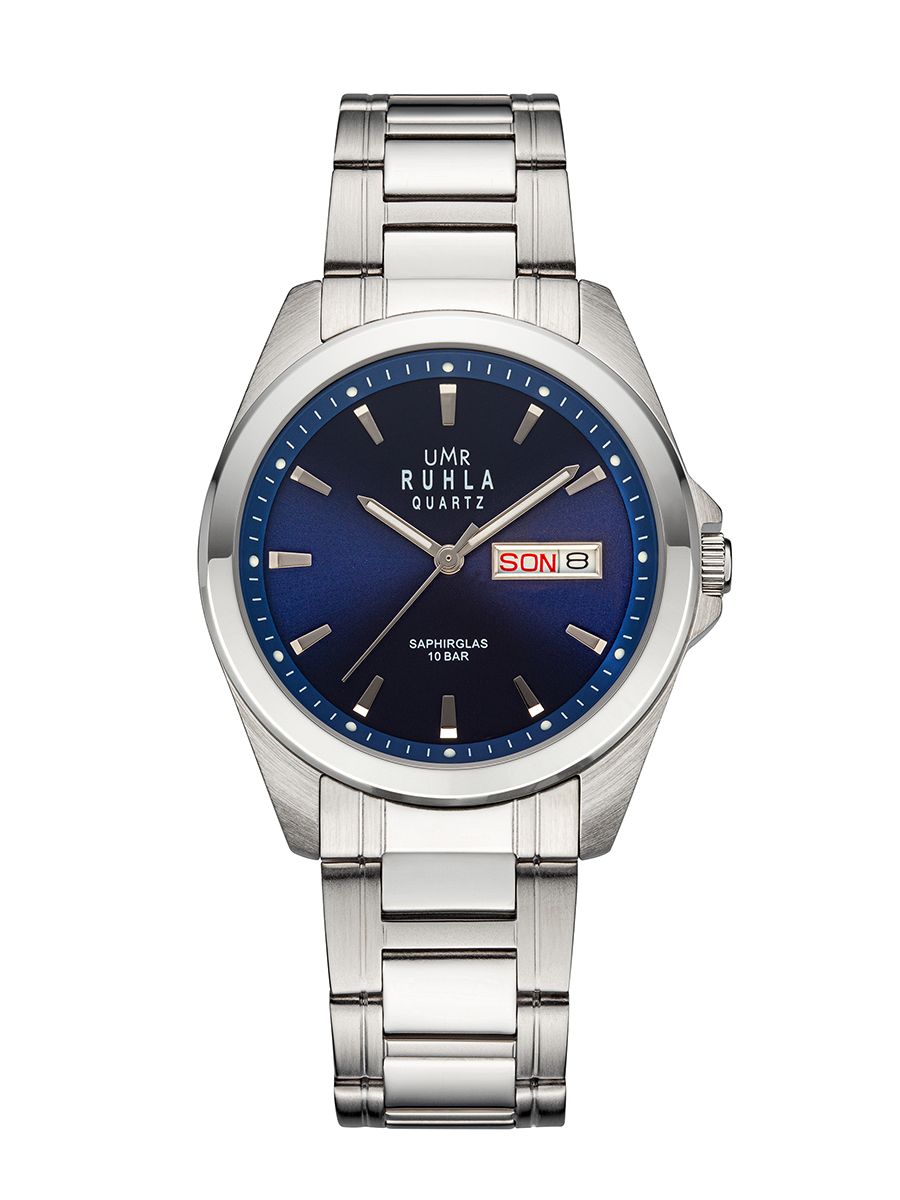 UMR Ruhla sport 1770-4 Armbanduhr Dunkelblau • Saphirglas • Miyota Quarzwerk