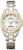 Reloj Citizen para mujer: correa de metal plateado y dorado, esfera blanca, ventana de fecha